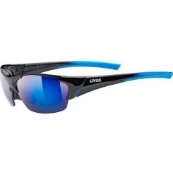 Okulary Uvex Blaze III Black Blue 2416 2021. Czarne okulary przeciwsłoneczne męskie Uvex, bez wzorów, sportowe. Za 202.52 zł.