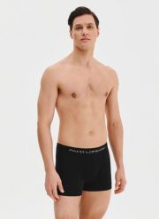PAKO LORENTE – Bezszwowe bokserki męskie. Czarne bokserki męskie Pako Lorente, l, bez wzorów, z bawełny. Za 49.99 zł.