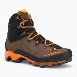 Buty trekkingowe męskie La Sportiva Aequilibrium Trek GTX. Brązowe buty trekkingowe męskie La Sportiva, bez wzorów, bez zapięcia. Za 1,059.00 zł.