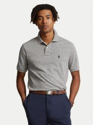 Polo Ralph Lauren Polo 710666998006 Szary Custom Slim Fit. Szare koszulki polo męskie Polo Ralph Lauren, m, bez wzorów, z bawełny, bez kołnierzyka, bez ramiączek. Za 449.99 zł.