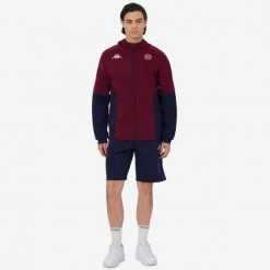 Bluza dresowa z kapturem Union Bordeaux-Bègles 2025/26. Czerwone bluzy z kapturem męskie Kappa, bez wzorów, z dresówki, z kapturem. Za 403.00 zł.