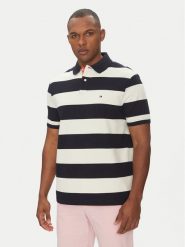 Tommy Hilfiger Polo MW0MW39045 Granatowy Regular Fit. Niebieskie koszulki polo męskie Tommy Hilfiger, m, bez wzorów, z bawełny, bez kołnierzyka, bez ramiączek. Za 309.99 zł.