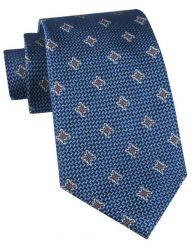 Jedwabny Krawat Męski - His Story - Niebieski, Drobny Wzór. Niebieskie krawaty i muchy męskie His Story, bez wzorów, z jedwabiu, eleganckie. Za 115.00 zł.