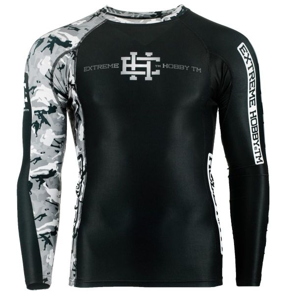 Koszulka sportowa męska Rashguard do MMA EXTREME HOBBY COMBAT GAME. Czarne bielizna termoaktywna męska EXTREME HOBBY, m, bez wzorów, z bawełny, bez ramiączek, do biegania. Za 209.00 zł.