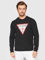 Guess Bluza M2YQ37 K6ZS1 Czarny Regular Fit. Czarne bluzy nierozpinane męskie Guess, m, z aplikacjami, z bawełny, bez ramiączek, bez kaptura. Za 269.99 zł.