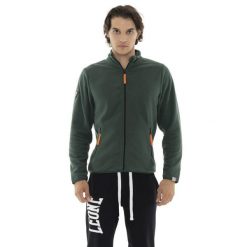 Bluza z polar z zamek błyskawiczny na outdoor. Zielone bluzy z polaru męskie LEONE 1947 APPAREL, bez wzorów, z polaru, sportowe, bez ramiączek, bez kaptura. W wyprzedaży za 67.30 zł.