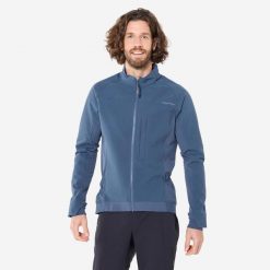 Kurtka zimowa rowerowa MTB Rockrider. Niebieskie kurtki męskie ROCKRIDER, na zimę, m, bez wzorów, z materiału, sportowe, bez ramiączek, bez kaptura. Za 229.99 zł.