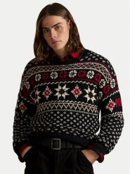 Polo Ralph Lauren Sweter 710982258001 Czarny Regular Fit. Czarne kardigany męskie Polo Ralph Lauren, m, bez wzorów, z bawełny, bez ramiączek. Za 1,499.00 zł.