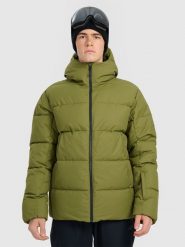 4F Kurtka narciarska membrana 5000 męska - khaki M. Brązowe kurtki narciarskie i snowboardowe męskie 4f, na zimę, m, bez wzorów, bez kaptura, narciarskie. Za 499.99 zł.