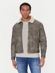 Guess Kurtka z imitacji skóry M5BL0I W2500 Brązowy Regular Fit. Brązowe kurtki męskie Guess, m, z aplikacjami, ze skóry, bez ramiączek, bez kaptura. Za 559.99 zł.