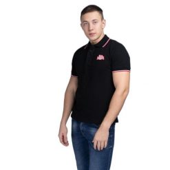 Polo Lonsdale Kellaton. Czarne koszulki polo męskie Lonsdale, m, bez wzorów, eleganckie, bez kołnierzyka, bez ramiączek. Za 178.50 zł.