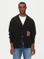 Guess Jeans Kardigan M5RR31 Z3HM1 Czarny Regular Fit. Czarne kardigany męskie Guess Jeans, m, z aplikacjami, z bawełny, bez ramiączek. Za 249.99 zł.