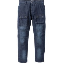 Lekkie dżinsy bojówki Regular Fit Straight bonprix ciemnoniebieski. Jeansy męskie marki bonprix. Za 59.99 zł.