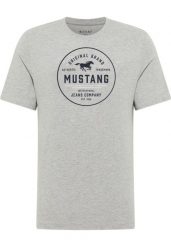 Męski T-Shirt Mustang Style Alex Mid Grey Mélange 1017334 4140. Szare t-shirty męskie Mustang, m, bez wzorów, bez kołnierzyka, bez ramiączek. Za 69.99 zł.