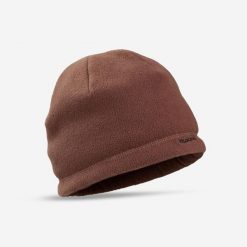 Czapka myśliwska ciepła dwustronna barankowa Solognac 500. Brązowe czapki męskie SOLOGNAC, bez wzorów, z materiału, sportowe. Za 39.99 zł.