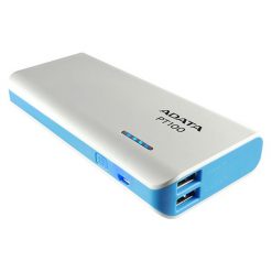 Adata PT100 (10000 mAh) Biało-niebieski PowerBank. Białe powerbanki ADATA. Za 59.99 zł.
