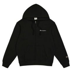 Bluza męska Champion Full Zip Hoodie Sweatshirt. Czarne bluzy nierozpinane męskie CHAMPION, l, bez wzorów, sportowe, bez ramiączek, bez kaptura. Za 310.28 zł.