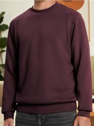 Bluza z długim rękawem - bordowy. Czerwone bluzy nierozpinane męskie Sinsay, l, bez wzorów, bez ramiączek, bez kaptura. Za 29.99 zł.