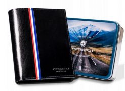 Portfel skórzany Peterson [D] PTN 22310-VT-A czarny. Czarne portfele męskie Peterson, bez wzorów, ze skóry. Za 109.99 zł.