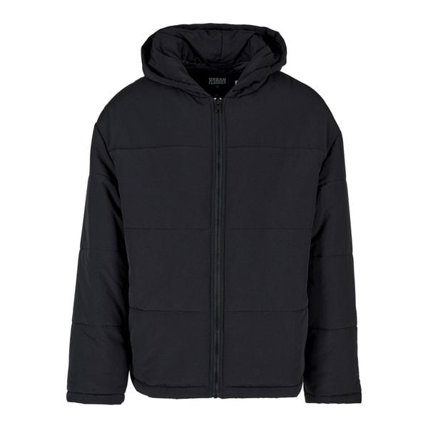 Wyściełana kurtka z kapturem Urban Classics. Czarne kurtki męskie Urban Classics, m, bez wzorów, z puchu, bez ramiączek, z kapturem. Za 399.00 zł.