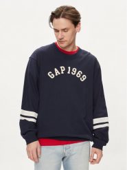 Gap Bluza 664496-01 Granatowy Regular Fit. Niebieskie bluzy nierozpinane męskie GAP, l, bez wzorów, z bawełny, bez ramiączek, bez kaptura. Za 199.99 zł.