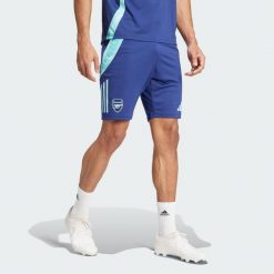 Szorty Arsenal Tiro 24 Training. Niebieskie szorty sportowe męskie ADIDAS, bez wzorów, z materiału, sportowe. W wyprzedaży za 163.00 zł.