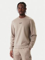 EA7 Emporio Armani Bluza 8NPM30 PJVRZ U6167 Beżowy Regular Fit. Brązowe bluzy nierozpinane męskie EA7 Emporio Armani, m, bez wzorów, z bawełny, bez ramiączek, bez kaptura. Za 409.99 zł.