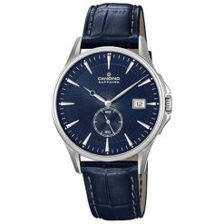 Zegarek "C4636-3" w kolorze granatowo-srebrnym. Niebieskie, analogowe zegarki męskie Michael Kors, Fossil, ze skóry, srebrne. W wyprzedaży za 749.95 zł.