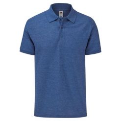 Koszulka Polo Męska Dopasowana. Niebieskie koszulki polo męskie Fruit of the Loom, m, bez wzorów, bez kołnierzyka, bez ramiączek. Za 51.99 zł.