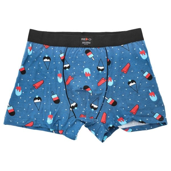 Niebieskie Męskie Bokserki Lody Redo. Niebieskie bokserki męskie Redo, m, bez wzorów, z bawełny. Za 29.99 zł.