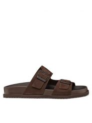 Geox Klapki U Parnaiba U651KA 00022 C6006 Brązowy. Brązowe klapki i japonki męskie Geox, bez wzorów, ze skóry. Za 359.99 zł.