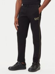 EA7 Emporio Armani Spodnie dresowe 7M000672 AF14146 UC001 Czarny Slim Fit. Czarne spodnie dresowe męskie EA7 Emporio Armani, bez wzorów, z dresówki. Za 409.99 zł.