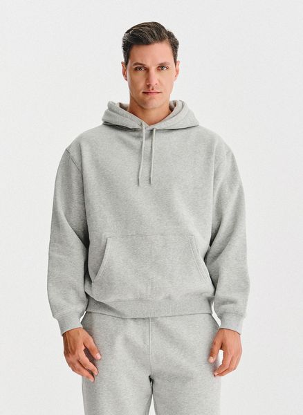 PAKO LORENTE - Szara bluza dresowa z kapturem. Szare bluzy nierozpinane męskie Pako Lorente, l, bez wzorów, z bawełny, z kapturem. Za 99.99 zł.