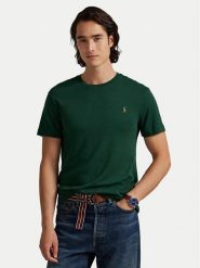 Polo Ralph Lauren T-Shirt 710740727099 Zielony Custom Slim Fit. Zielone koszulki polo męskie Polo Ralph Lauren, l, bez wzorów, z bawełny, bez kołnierzyka, bez ramiączek. Za 379.99 zł.