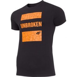 T-shirt męski TSM008 - głęboka czerń. T-shirty męskie marki 4f. Za 49.99 zł.