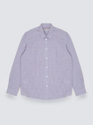 Koszula męska w drobną kratę niebieska Gubinertos 401. Niebieskie koszule męskie Big Star, l, bez wzorów, z bawełny, bez kołnierzyka, bez ramiączek. Za 229.99 zł.