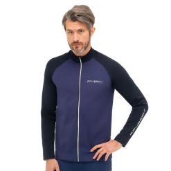 Bluza dresowa termoaktywna rozpinana męska Brubeck Athletic. Niebieskie bielizna termoaktywna męska Brubeck, m, bez wzorów, z dresówki, bez ramiączek, do biegania. Za 239.99 zł.
