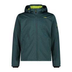 Kurtka męska turystyczna CMP 39A5027M. Zielone kurtki softshell męskie CMP, l, bez wzorów, z softshellu, z kapturem, trekkingowe. W wyprzedaży za 293.99 zł.
