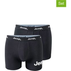 Bokserki (2 szt.) w kolorze czarnym. Czarne bokserki męskie Jeep, m, bez wzorów. W wyprzedaży za 47.95 zł.