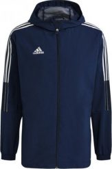Kurtka męska Adidas Tiro 21 Windbreaker granatowa r. S. Kurtki męskie ADIDAS, m, bez wzorów, bez ramiączek, bez kaptura. Za 179.35 zł.
