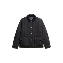 Kurtka puchowa Superdry Estate Coach. Czarne kurtki męskie Superdry., m, bez wzorów, z puchu, bez ramiączek, bez kaptura. Za 467.90 zł.