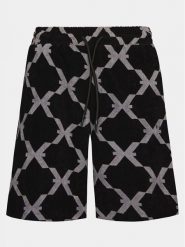 Richmond X Szorty sportowe Rabbi UMP24132BE Czarny Regular Fit. Czarne szorty sportowe męskie Richmond X, bez wzorów, z bawełny, sportowe. Za 439.99 zł.