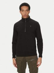 G-Star Raw Bluza Nifous Half Zip D26305-D566 6484 Czarny Regular Fit. Czarne bluzy nierozpinane męskie G-Star Raw, m, bez wzorów, z syntetyku, retro, bez ramiączek, bez kaptura. Za 389.99 zł.