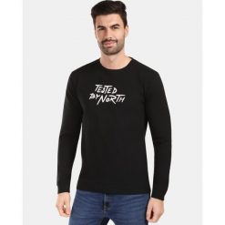 Męska bawełniana koszulka z długim rękawem Kilpi BASE-M. Czarne koszulki męskie z długim rękawem Kilpi, m, bez wzorów, z bawełny, bez kołnierzyka, bez ramiączek. Za 91.56 zł.