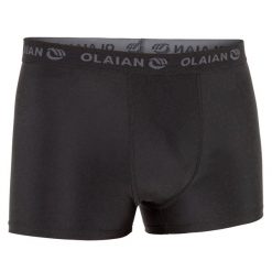 Bokserki pod spodenki surfingowe męskie Oalaian 500. Czarne bokserki męskie OLAIAN, m, bez wzorów, z tworzywa sztucznego. Za 29.99 zł.