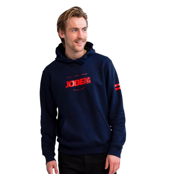 Bluza z kapturem Jobe Sports. Niebieskie bluzy z kapturem męskie JOBE, bez wzorów, z bawełny, z kapturem. Za 387.50 zł.