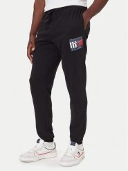 Tommy Jeans Spodnie dresowe DM0DM22094 Czarny Relaxed Fit. Czarne spodnie dresowe męskie Tommy Jeans, bez wzorów, z bawełny. Za 219.99 zł.