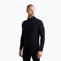 Bluza termoaktywna męska icebreaker 260 Tech LS Half Zip. Czarne bielizna termoaktywna męska Icebreaker, m, bez wzorów, bez ramiączek, narciarskie. Za 439.99 zł.