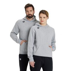 Bluza Arena Team Hooded Sweat Panel z kapturem. Szare bluzy nierozpinane męskie ARENA, xl, bez wzorów, z bawełny, sportowe, bez ramiączek, z kapturem. Za 299.99 zł.
