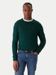 Tommy Hilfiger Sweter Essential Ssnl MW0MW39999 Zielony Regular Fit. Zielone kardigany męskie Tommy Hilfiger, m, bez wzorów, z bawełny, bez ramiączek. Za 429.99 zł.